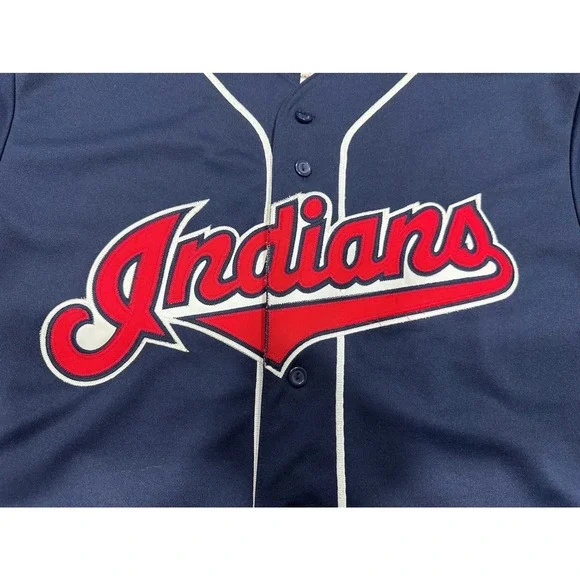 Vintage‎ Majestic Cleveland Indians Eddie Murray 33 Navy Baseball Jersey Mens XL - Picture 4 of 12